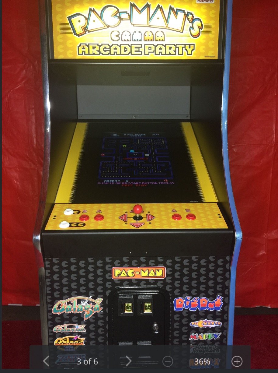 Pad man arcade game rental bay area