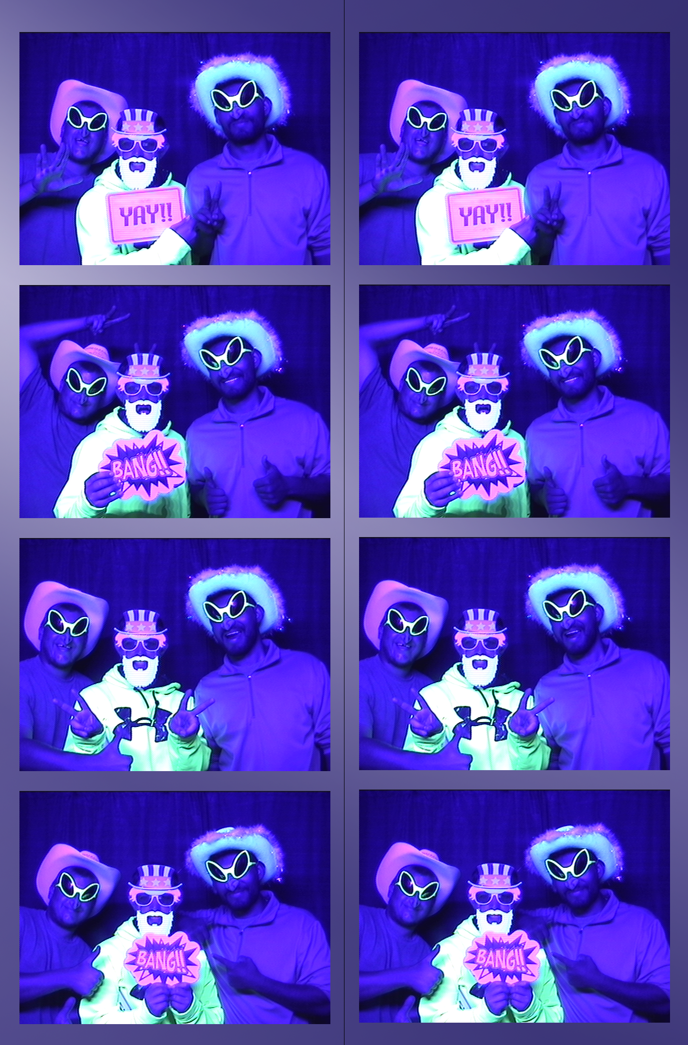 Glowing Black Light Photo Booth Rental