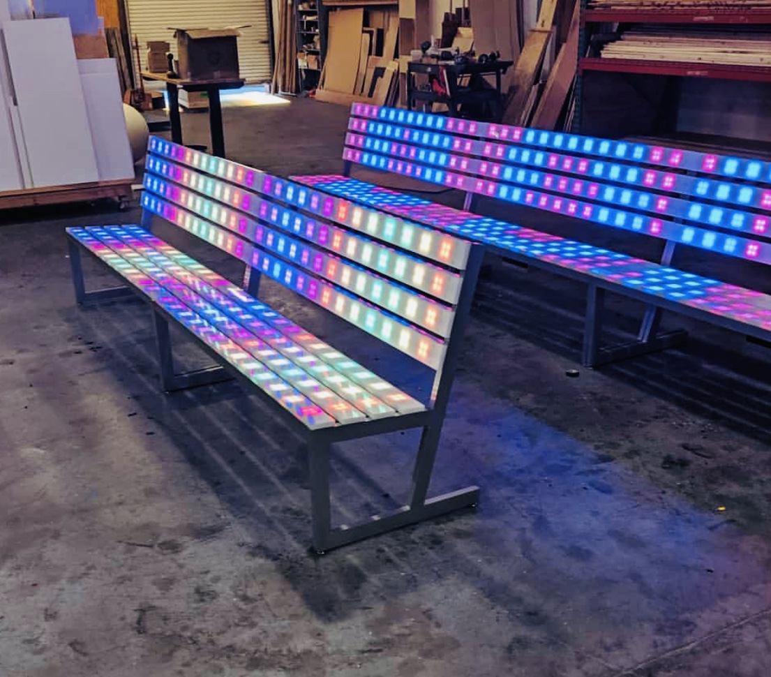 LED Park Bench Rental