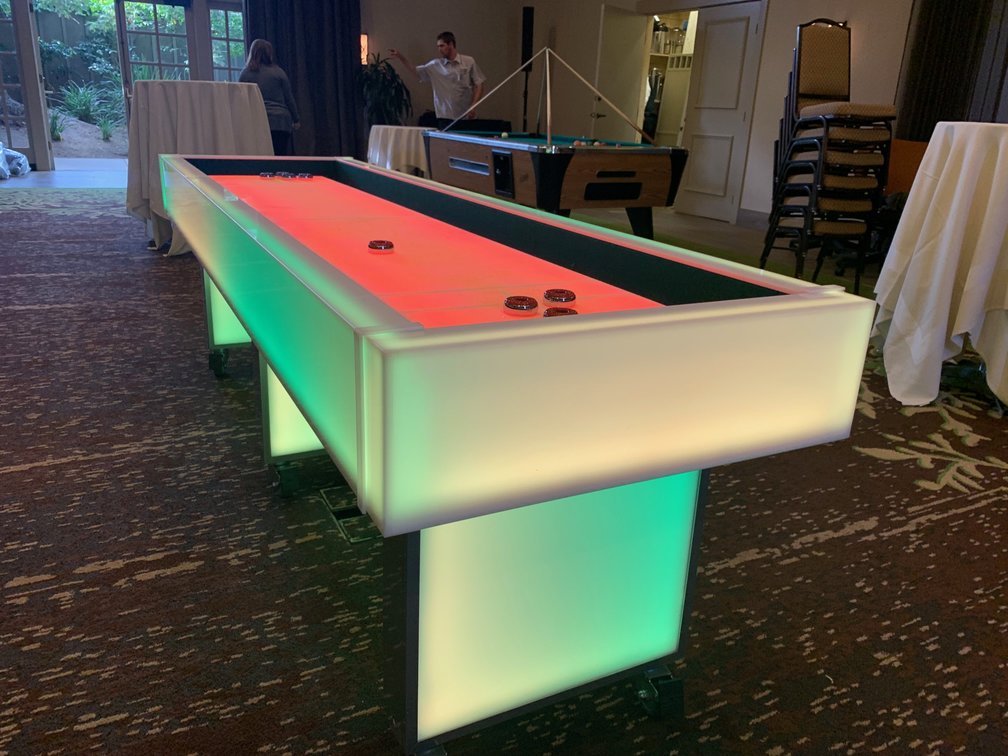 Glowing LED Shuffleboard Rental