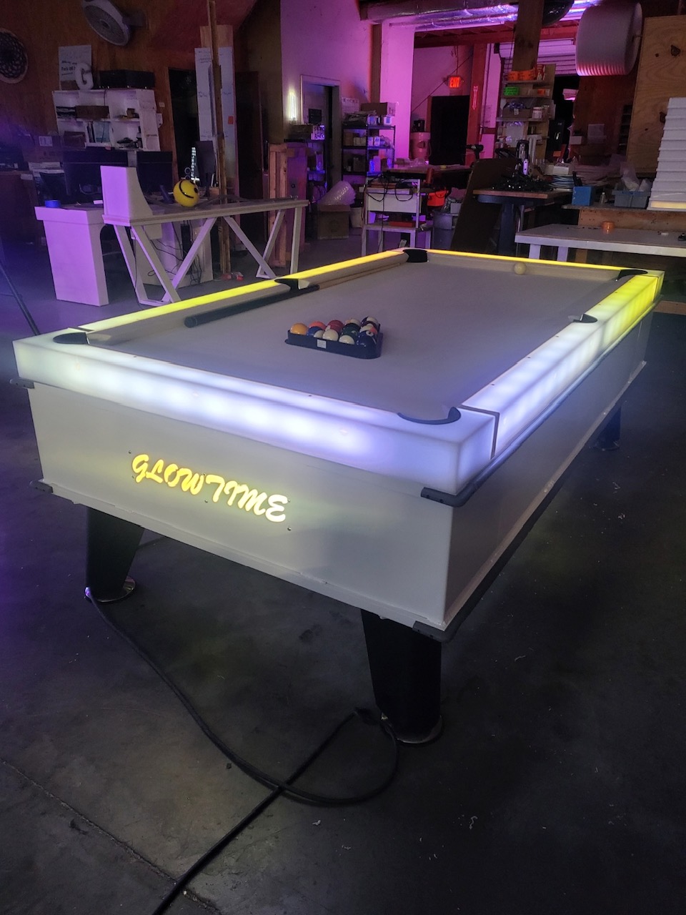 LED Glow Pool Table Rental - Let's Party