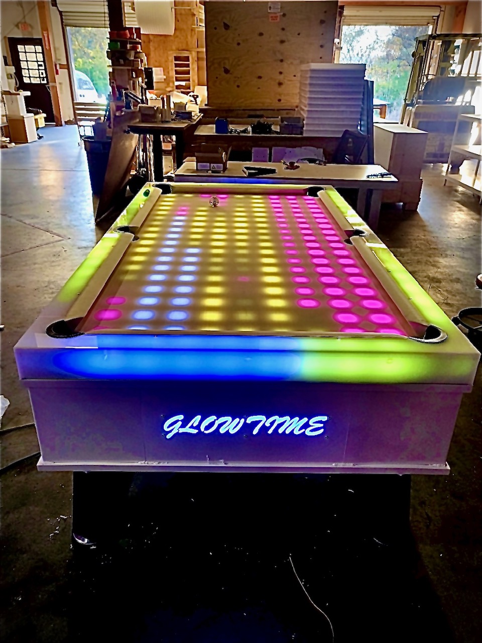 Glowing LED Pool Table Rental Let's Party