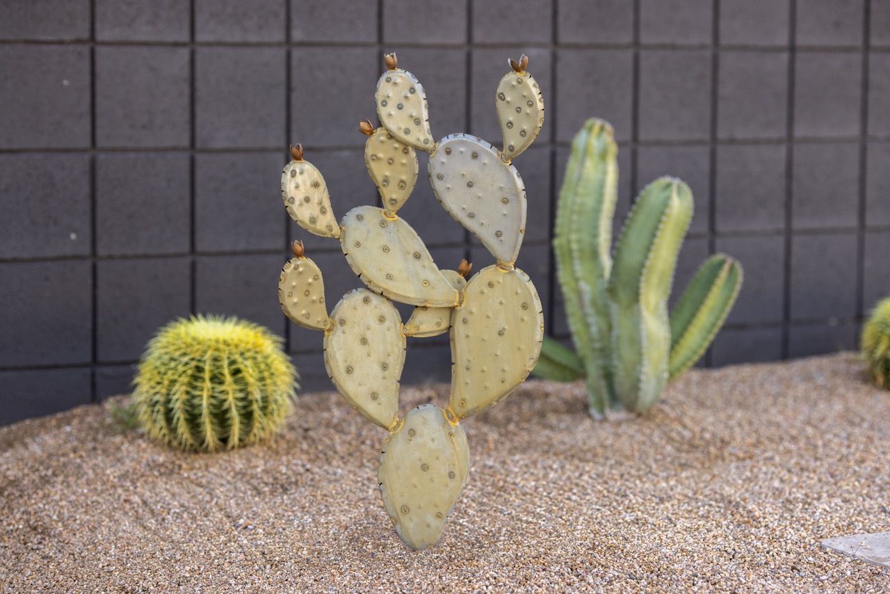 Tall Prickly Pear Cactus Prop Decor